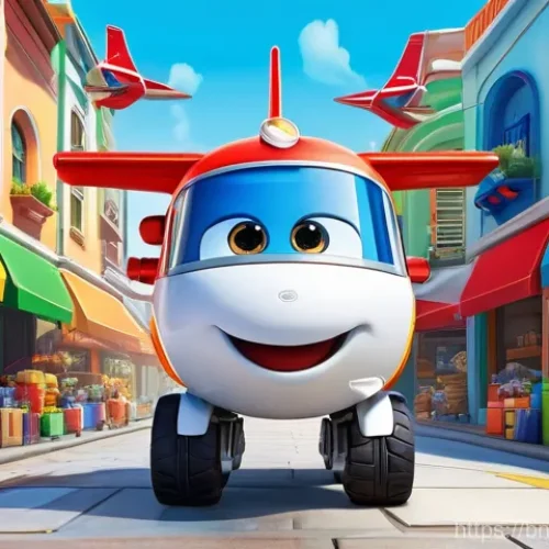 Home 15 또봇의 경쟁 시리즈 - **Prompt Title: Global Delivery with Super Wings Jett**
**Prompt:** A vibrant and dynamic scene ...