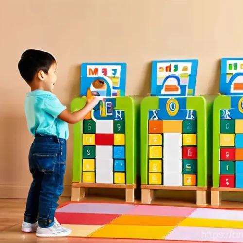 Home 13 또봇과 연계된 학습자료 - **Prompt 1: Tobots and Early Learning Adventures**
A bright, cheerful illustration of a diverse ...